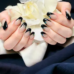 マーブル・フレンチ・ラメグラデーション