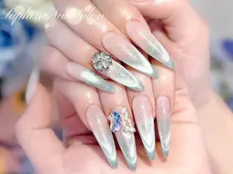 【チップ長さ出し】マグネットグラデーション(2個パーツ付き)