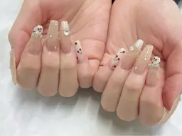 ⭐️オフ込み長さだし10本アートのせ放題コース⭐️パーツのせ放題