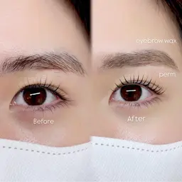 【ミニモ限定価格】🌷上まつげパーマorパリジェンヌ＋眉毛wax/アイブロウスタイリング🌷¥14,300→￥5,500