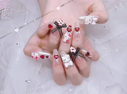 💅💅❤️長さだし10本長さだし+10本パーツつけ放題コース￥13,980