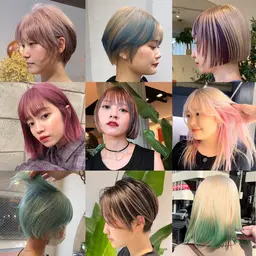 カット+ダブルカラー/ブリーチカラー+カラー+水トリートメント