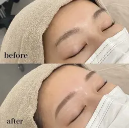 【女性】眉毛スタイリング《Wax脱毛、眉カット、間引き、お仕上げのメイク》