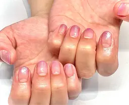 オフ無し ハンドジェルネイル カラーグラデーション(パラジェル使用)