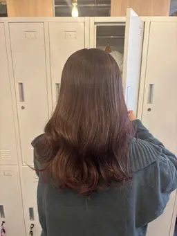 暖色系透明感カラー+1stepトリートメント