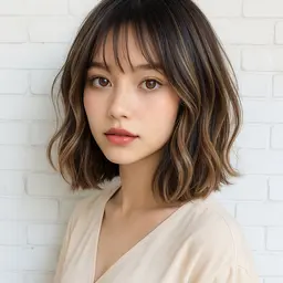 【ハイライト、白髪ぼかし】ハイライト＋最高級内部補修トリートメント