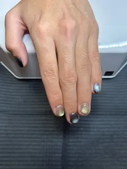 🚹メンズネイル💙ワンカラー、マグネット