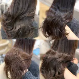 透明感カラー+内部補修スチームトリートメント🖤⟡.·コテ巻き仕上げ付き🌙