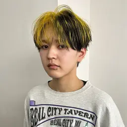 メンズ特殊デザインカラー(ブリーチ使用)+高保湿トリートメント