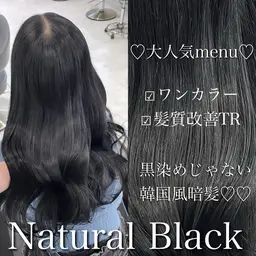 【社会人、就活】💖人気NO.1💖黒染めなしカラー➕メンテナンスカット➕トリートメント➕炭酸SPA➕コテ巻き