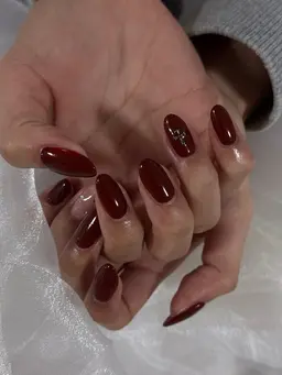 ワンカラー・ラメ・ラメグラ【オフ無料】パーツ別途¥100​〜​・長さ出し1本¥300  夜間OK🩷️最終受付22時🎀