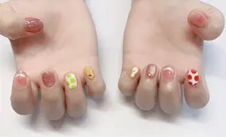 定額ジェルネイル ¥5980｜韓国風・ニュアンス・シンプル・オフ無料