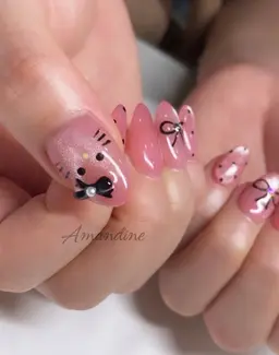 【初回ジェルオフ無料ケア込み】チップ長さだし🎀持ち込み10本やり放題