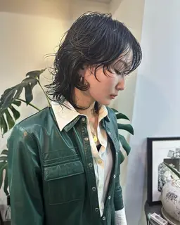 ウルフカット＋パーマ