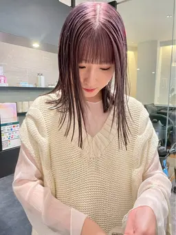 【✨透明感カラーとツヤツヤ髪へ✨】ワンカラー＋オージュア1stepトリートメント＋スタイリング🎀