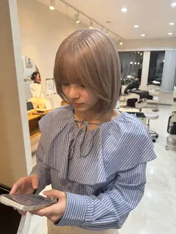 【学生がお得‼️ミニモ学割】カット+ブリーチカラー＋2stepトリートメント