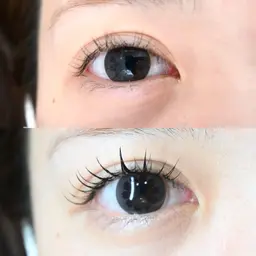 フラットラッシュ80×毛髪ケアまつ毛パーマ