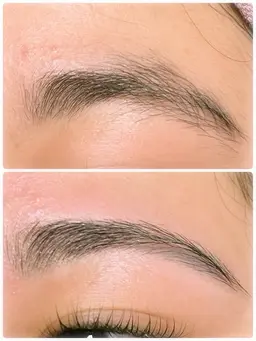 ナチュラルアイブロウ【WAX&間引き】※同時施術可