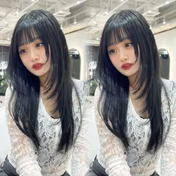 【ご新規様限定!!ミニモ学割】🎀レイヤーカット+ケアカラー＋超音波トリートメント🎀レイヤー/ハッシュ/顔周り/韓国風