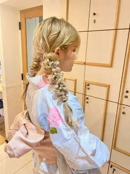 ご案内出来るお時間が決まっております⚠️夏祭りへ行くなら浴衣！【浴衣着付け＋ヘアセット付き】