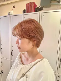 🟠【なりたい色を叶える】ブリーチなしダブルカラー&カット&3ステップトリートメント✨　　ボブ/切りっぱなし/レイヤー