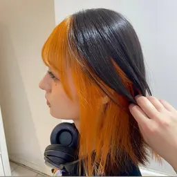 【人気No.3‼️アンブレラカラーも可👼🏻‪💞】イヤリング、インナーカラー💓ブリーチ1回➕オンカラー