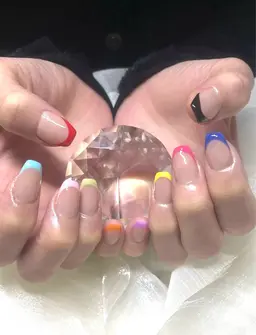 自爪ジェル フレンチ10本　¥3850