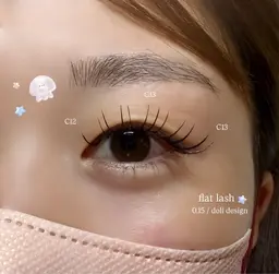 minimo限定価格🧣♡［初回オフ・コーティング付］フラットラッシュ80本‎🤍