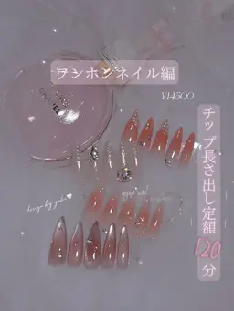 〈チップ長さ出し〉【🎀ワンホン編】nyna nail定額120分シンプルdesign(4種)