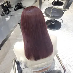 ワンカラー🍊🧡(ロング料金無し)〈ミニモ限定〉暗染め/黒染め/透明感カラー/ブラウン/ワインレッド/パープルなど