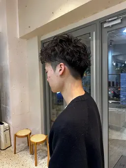 ✔️メンズカット+パーマ(ワンカール、ニュアンスパーマ等)