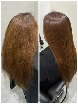 【うるツヤ美髪コース】カット+プレミアム縮毛矯正+ナノバブル＋高浸透ケラチントリートメント