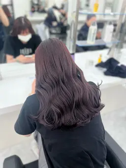 🦋平日限定🦋前髪カット＋ケアカラー＋超音波クイックトリートメント【髪質改善】【オリーブベージュ】