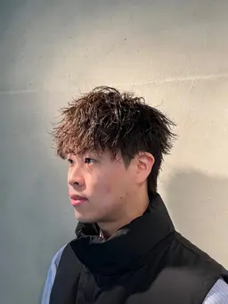 メンズカット+ツイストスパイラルパーマ