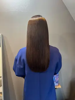 ＊リタッチ縮毛矯正×カット＊【カット+アミノ式美髪酸性縮毛矯正（リタッチ）+アミノ酸髪質改善TR+集中補修TR】