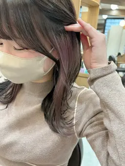 イヤリングカラー＋全体オンカラー✨（ブリーチ込み）