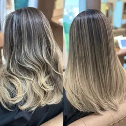 🍎外国人風バレイヤージュ🍎×カット💇×ハホニコトリートメント✨