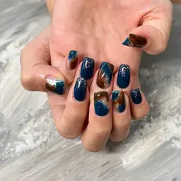 （オフなし）マーブルとワンカラー（金箔、ラメ入）