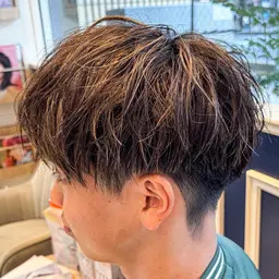 メンズカット＋メッシュハイライトカラー