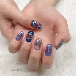 持ち込み90分　(両手メインアート4本まで.店内300円以内パーツ時間内つけ放題) オフ、ケア込み120分