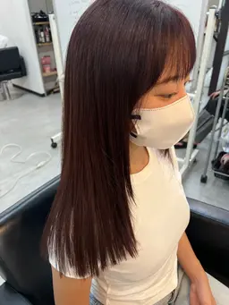 切りっぱなし毛先整えカット💇‍♀️＋オーガニックカラー🌿