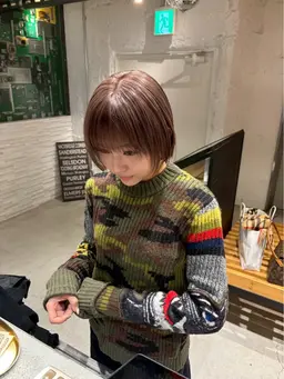 【ミニモ限定価格】透明感カラー+髪質改善改善トリートメント¥12500→9000