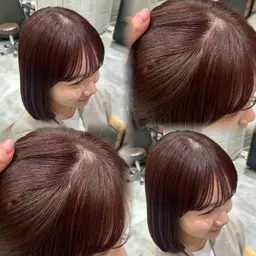 【💖明るめ暖色💖】暖色ブリーチなしダブルカラー💗➕髪質改善トリートメント✨➕頭皮クレンジングmarbb付き️🫧