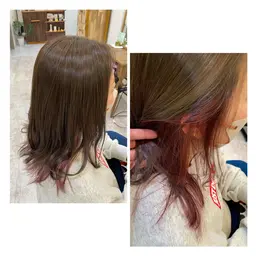 低ダメージで可愛く❤️‍🔥インナーカラー/イヤリングカラー🫧💫