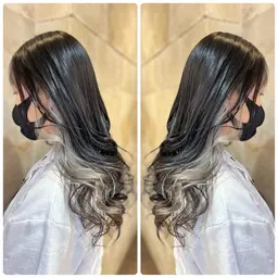 ｛❤️人気No3❤️さり気ないおしゃれさん✨｝インナーカラー(ブリーチ+ポイントオンカラー)&コーティングトリートメント