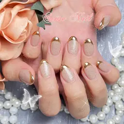 🐰大人気ガラスフレンチ/ミラーフレンチ/ミラーグラデーション6500【初回ジェルオフ無料ケア込み】【パラジェルあり】