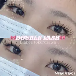 韓国風束感ご希望の方✨️💜ダブルラッシュ💜100束[所沢/エクステ/フラットラッシュ/まつげ/ダブルフラット]
