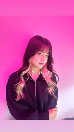 【ハイトーンデザインカラー🎠💕】インナーカラー(ブリーチ2回)+艶カラー+TR