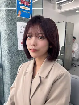 【営業後限定🌙19:00​〜​】ボブカット＋ワンカラー🦋さらさらトリートメント付き