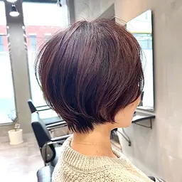 【ショートカット/ショートボブ】カット＋白髪ぼかしカラー